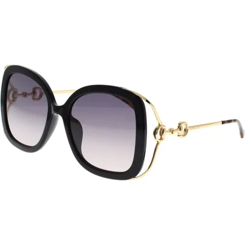 Exclusive Gg1021S Sunglasses with Bold Forked Arms , female, Sizes: 56 MM - Gucci - Modalova