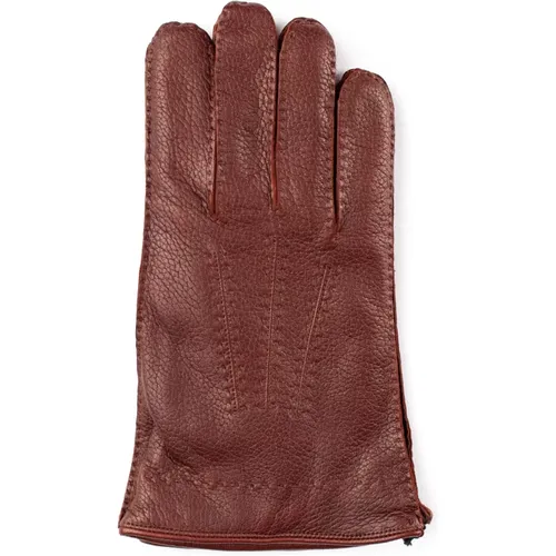 Braune Leder Artisan Handschuhe Italien - Orciani - Modalova