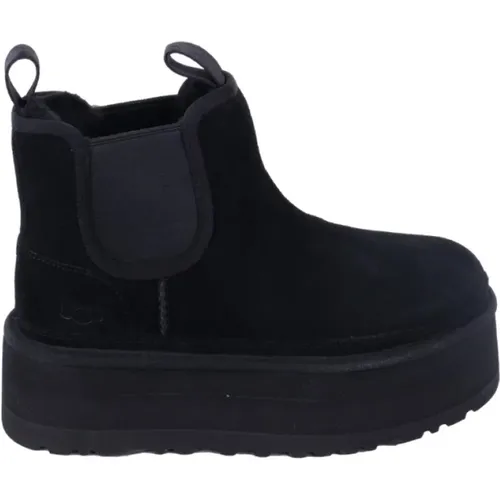 Schwarze Wildleder Stiefeletten mit Schaffell - Ugg - Modalova