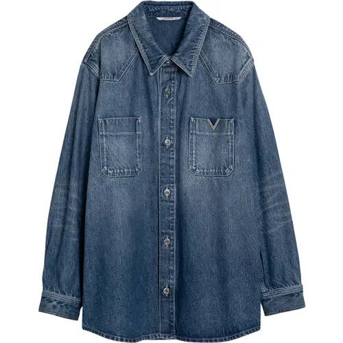 Denim Shirt , male, Sizes: M, XL, L, 2XL - Valentino Garavani - Modalova