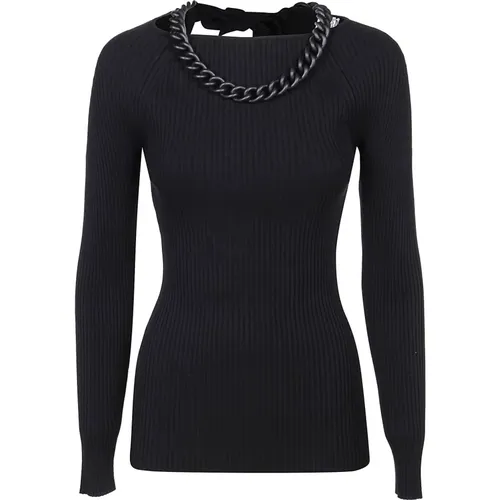 Knitted TOP With Chain Details , female, Sizes: S, M - Giuseppe Di Morabito - Modalova