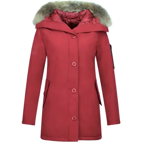 Winterjacke für Frauen Canada Long - Parka Seitentaschen - 505R , Damen, Größe: L - TheBrand - Modalova