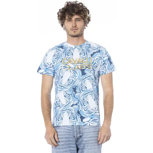 Bedrucktes Kurzarm-T-Shirt,Fantasy Print Kurzarm T-Shirt - Cavalli Class - Modalova