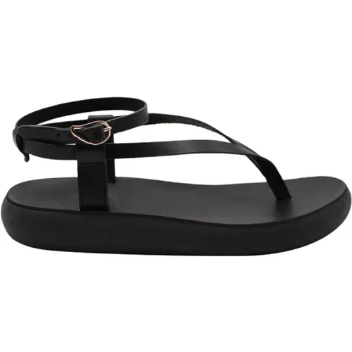 Schwarze Vachetta Komfort Sandalen , Damen, Größe: 40 EU - Ancient Greek Sandals - Modalova