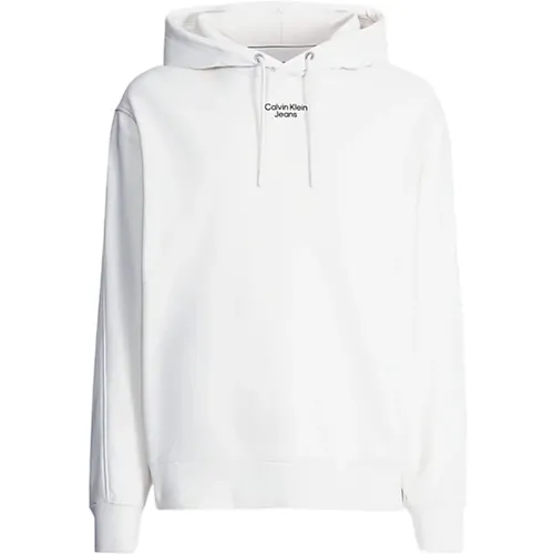 Logo Hoodie Frühjahrskollektion Baumwoll-Sweatshirt , Herren, Größe: S - Calvin Klein Jeans - Modalova