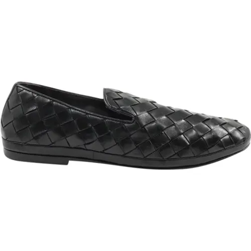 Schwarze Slip-On Leder Schuhe mit Mandelzehen , Herren, Größe: 40 EU - Henderson - Modalova