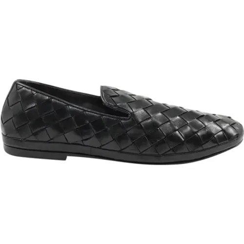 Schwarze Slip-On Leder Schuhe mit Mandelzehen , Herren, Größe: 40 1/2 EU - Henderson - Modalova