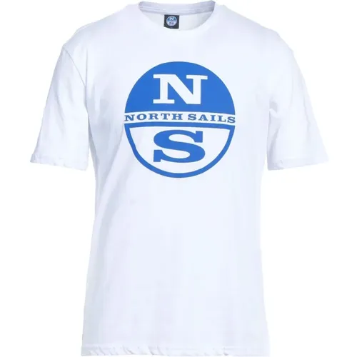 Cotton Logo Print T-shirt , male, Sizes: S, M, XL, L - North Sails - Modalova