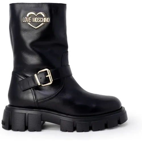 Womens Leather Boots - Autumn/Winter Collection , female, Sizes: 3 UK - Love Moschino - Modalova