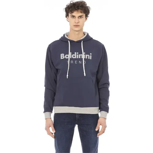 Kapuzenpullover mit Fronttasche und Logo - Baldinini - Modalova