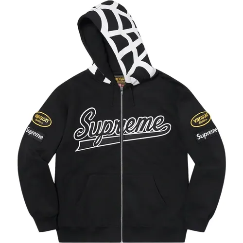 Spider Web Zip Up Hoodie , male, Sizes: L, XL - Supreme - Modalova