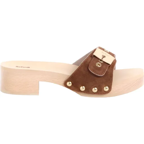 Braune Sandalen für Sommeroutfits , Damen, Größe: 41 EU - Scholl - Modalova