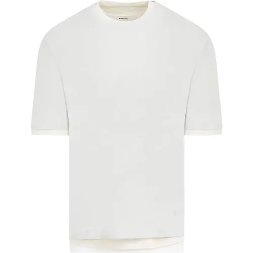 Klassisches Baumwoll Kit T-Shirt , Herren, Größe: M - Jil Sander - Modalova