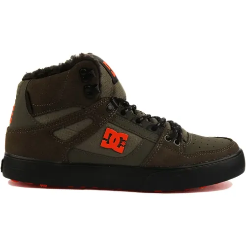 Pure Hi Top WC Trainers Olive , male, Sizes: 10 UK, 7 UK, 10 1/2 UK, 9 UK, 8 1/2 UK, 8 UK - DC Shoes - Modalova