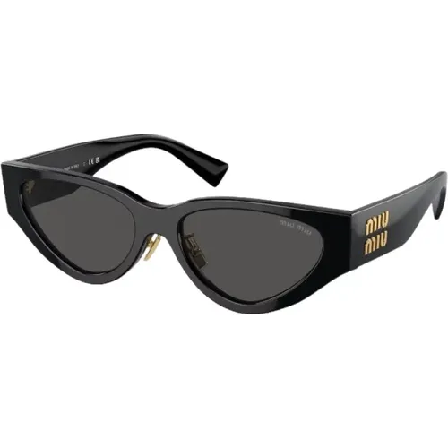 Schwarze Rahmen Sonnenbrille,Sonnenbrille - Miu Miu - Modalova