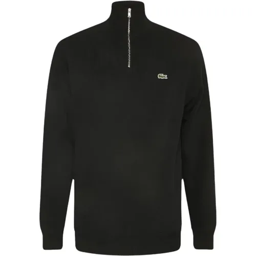 Cotton Jersey Zip Sweater , male, Sizes: 2XL, XS - Lacoste - Modalova