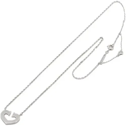 Pre-owned White Gold necklaces , female, Sizes: ONE SIZE - Cartier Vintage - Modalova