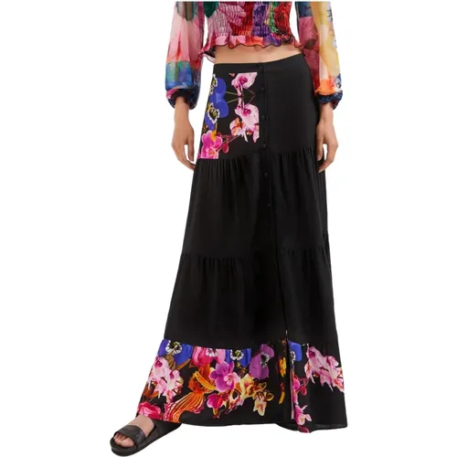 Skirt floral , female, Sizes: S - Desigual - Modalova