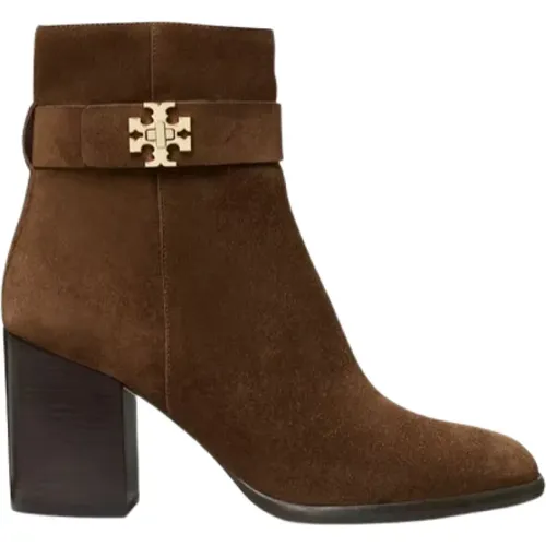 Goldenes Logo Absatz Ankle Boot , Damen, Größe: 37 1/2 EU - TORY BURCH - Modalova