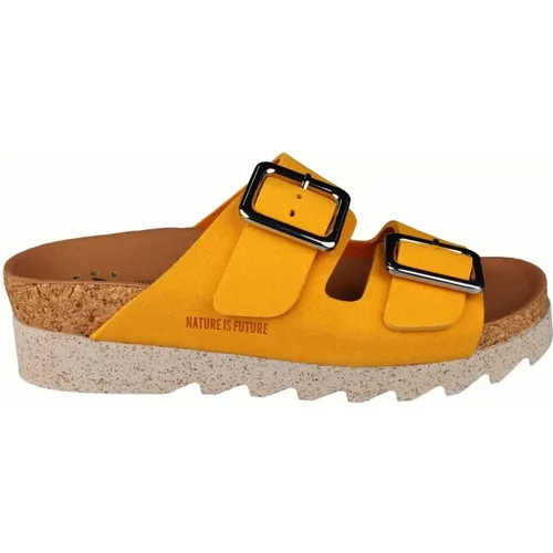 Bequeme Slide-Sandale in Mango Gelb , Damen, Größe: 42 EU - mephisto - Modalova