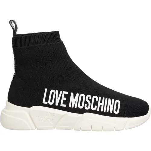 High-top sneakers , female, Sizes: 6 UK, 3 UK, 5 UK, 4 UK - Love Moschino - Modalova