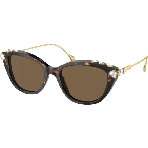 Elegante Sonnenbrille für modebewusste Frauen , Damen, Größe: 53 MM - Swarovski - Modalova