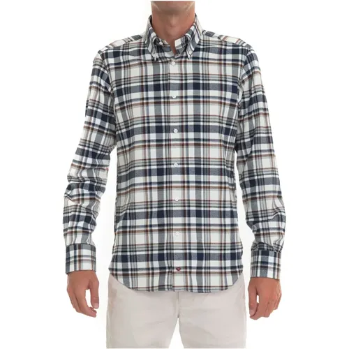 Slim Fit Checkered Shirt , male, Sizes: M, XL, 4XL - Càrrel - Modalova