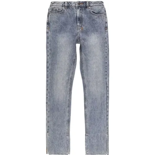 Blaue Straight Jeans mit Split-Saum - Ksubi - Modalova