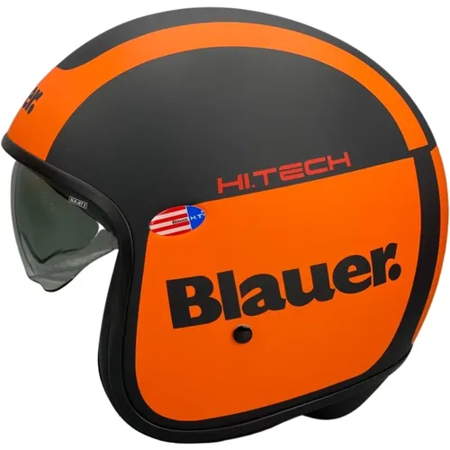 Matte Black and Motorcycle Helmet , male, Sizes: M, L - Blauer - Modalova