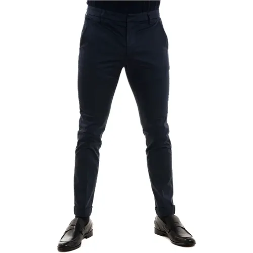 Slim Chino Trousers Lightweight Poplin Pants , male, Sizes: W32, W35, W34, W33, W31, W36, W30 - Dondup - Modalova