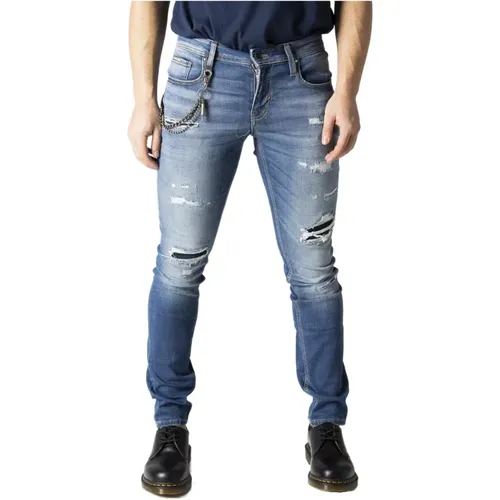 Blaue Jeans mit Abgenutztem Effekt für Männer , Herren, Größe: W31 - Antony Morato - Modalova