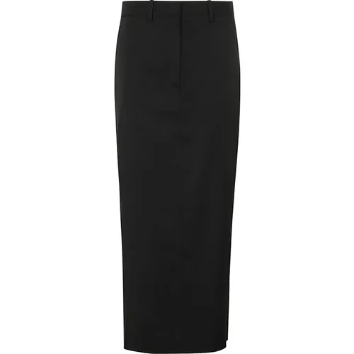 Maxi Skirt with Zipper Detail , female, Sizes: S, XS, 2XS - Helmut Lang - Modalova