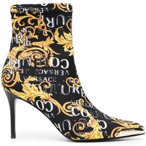 Barockdruck High Heel Stiefel , Damen, Größe: 36 EU - Versace Jeans Couture - Modalova