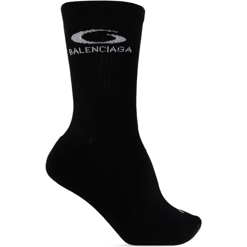 Socken mit gesticktem Logo - Balenciaga - Modalova