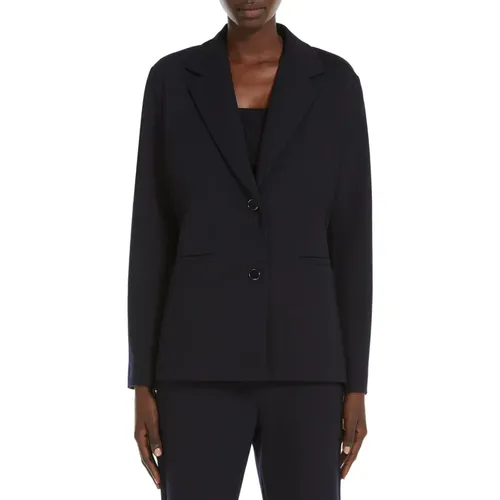 Blaue Joice Blazer Jersey Milano , Damen, Größe: S - Max Mara - Modalova