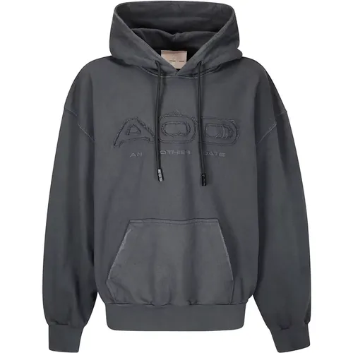 Besticktes Logo Oversized Baumwoll-Hoodie , Herren, Größe: M - An Other Date - Modalova