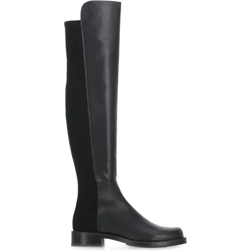 Leather and Fabric Woman Boots , female, Sizes: 4 UK, 3 1/2 UK, 3 UK, 6 1/2 UK - Stuart Weitzman - Modalova