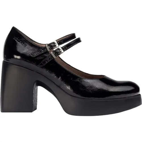 Schwarze Absatzpumps Elegantes Design , Damen, Größe: 36 EU - Wonders - Modalova