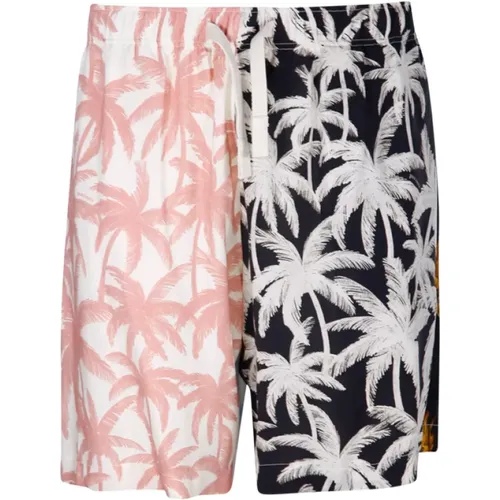 Bunte Patchwork Palms Shorts - Palm Angels - Modalova