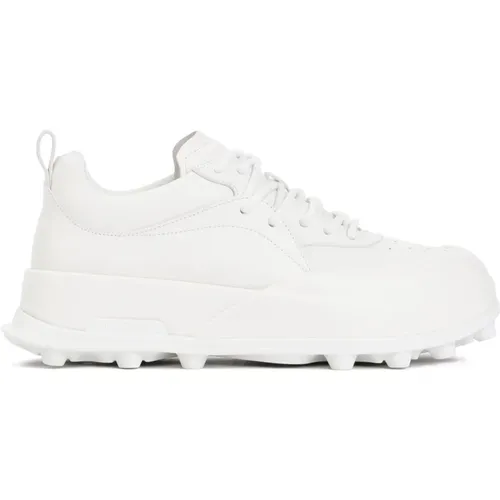 Leather Low Top Sneakers , male, Sizes: 10 UK, 7 UK, 11 UK, 8 UK, 9 UK - Jil Sander - Modalova