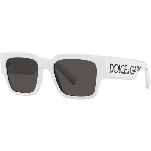 Iconic Dg6184 Sunglasses with Frame and Grey Lenses , unisex, Sizes: 52 MM - Dolce & Gabbana - Modalova