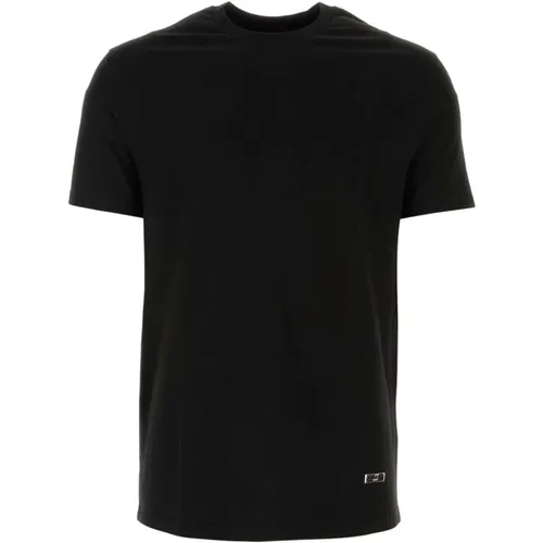 Stylisches Schwarzes Baumwoll-T-Shirt , Herren, Größe: L - Jil Sander - Modalova