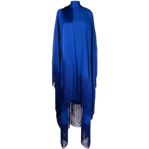 Blaues Kleid mit Crepe-Textur und Schal-Detail - Taller Marmo - Modalova