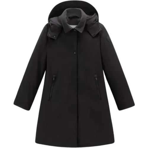 Langer Kapuzenparka Firth , Damen, Größe: L - Woolrich - Modalova