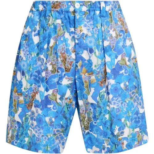 Blue Denim Shorts , male, Sizes: M - Marni - Modalova
