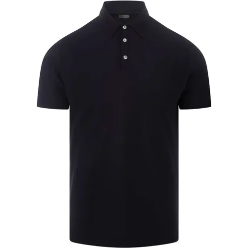 Cotton Polo Shirt , male, Sizes: M - Zanone - Modalova