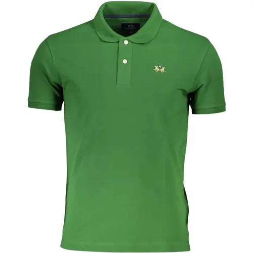 Short Sleeve Slim Fit Polo Shirt with Contrast Details and Embroidery , male, Sizes: XL, L, 3XL, 2XL - LA MARTINA - Modalova