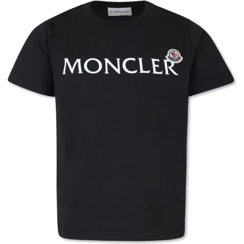 Schwarzes SS-T-Shirt für Kinder - Moncler - Modalova