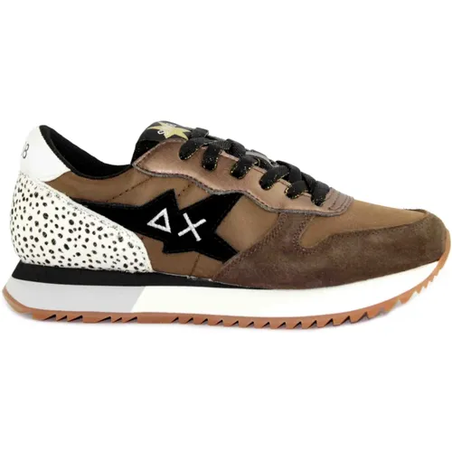 Brown Casual Sneakers for Men , female, Sizes: 4 UK - Sun68 - Modalova