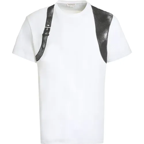 Bedrucktes Baumwoll-Crew-Neck T-Shirt , Herren, Größe: M - alexander mcqueen - Modalova